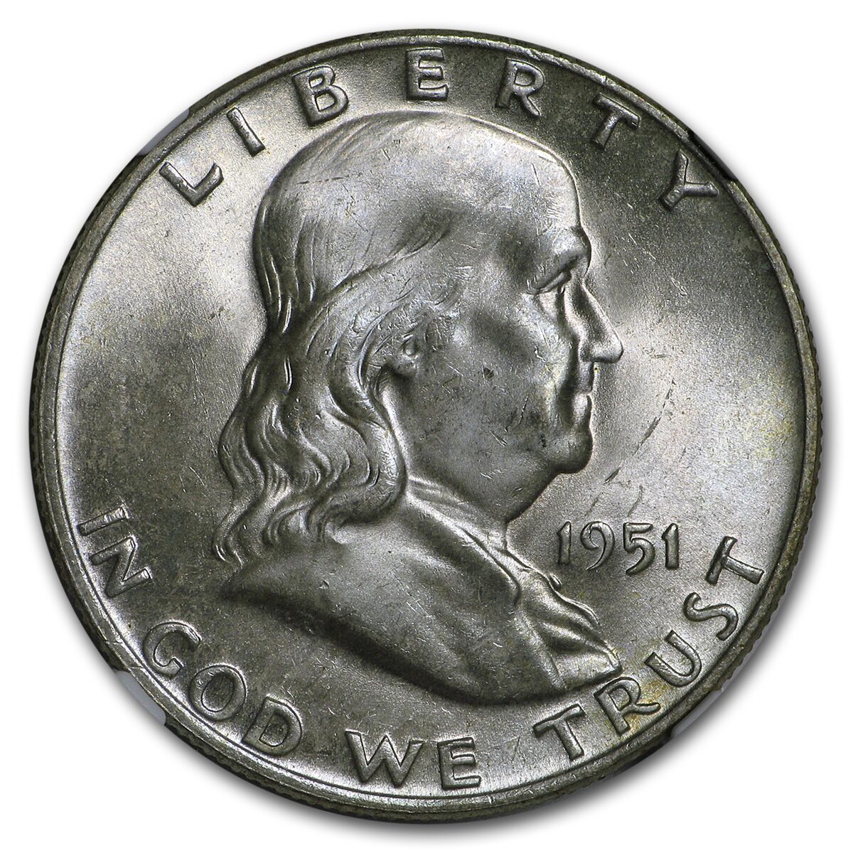 1951-D Franklin Half Dollar MS-65 NGC (FBL)