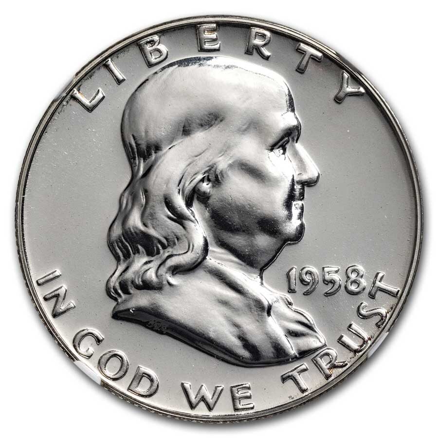 1958 Franklin Half Dollar PF-67 NGC