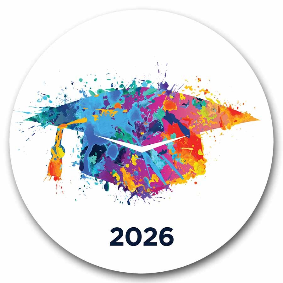 2026 1 oz Silver Colorized Round - APMEX (Colorful Graduate Cap)