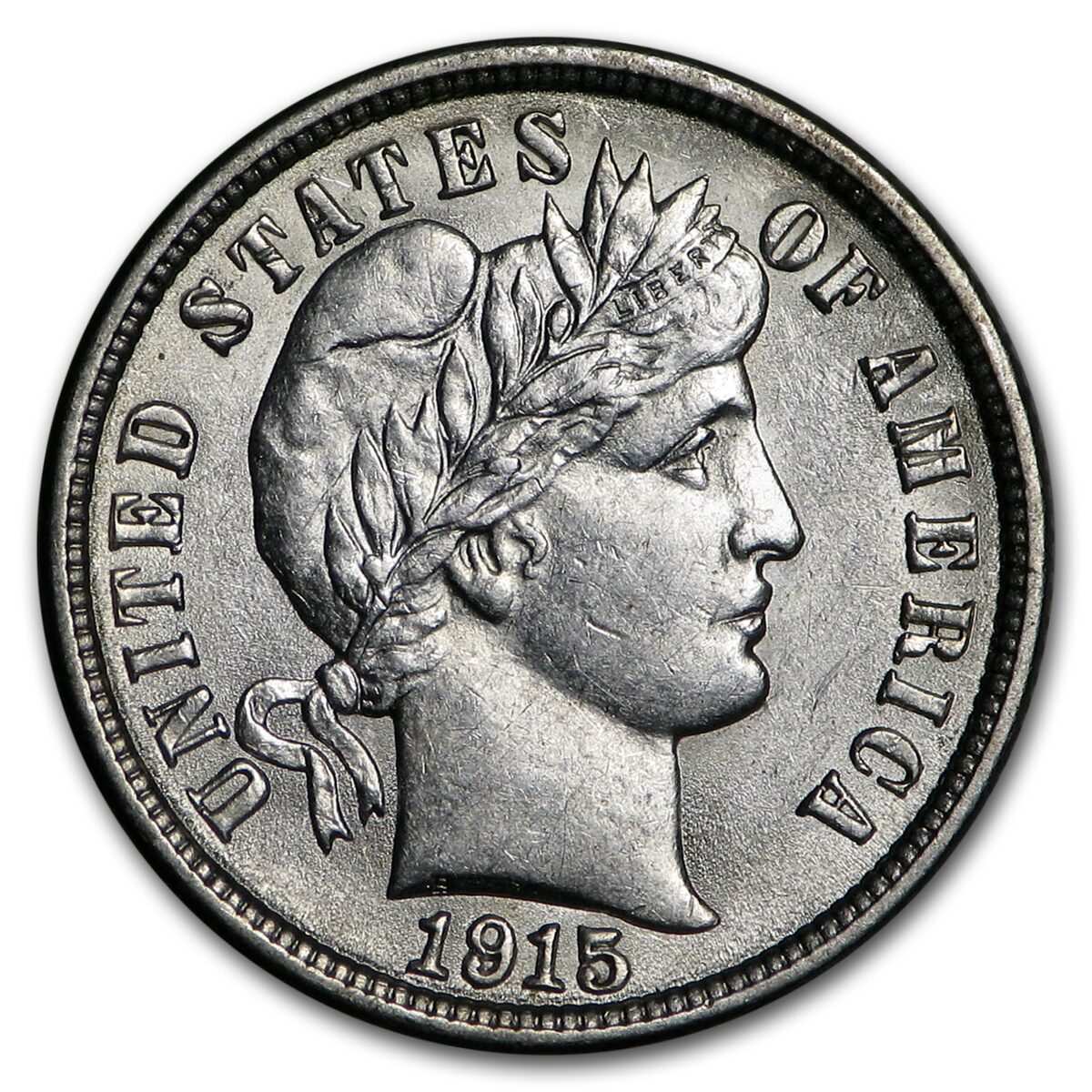 1915 Barber Dime AU