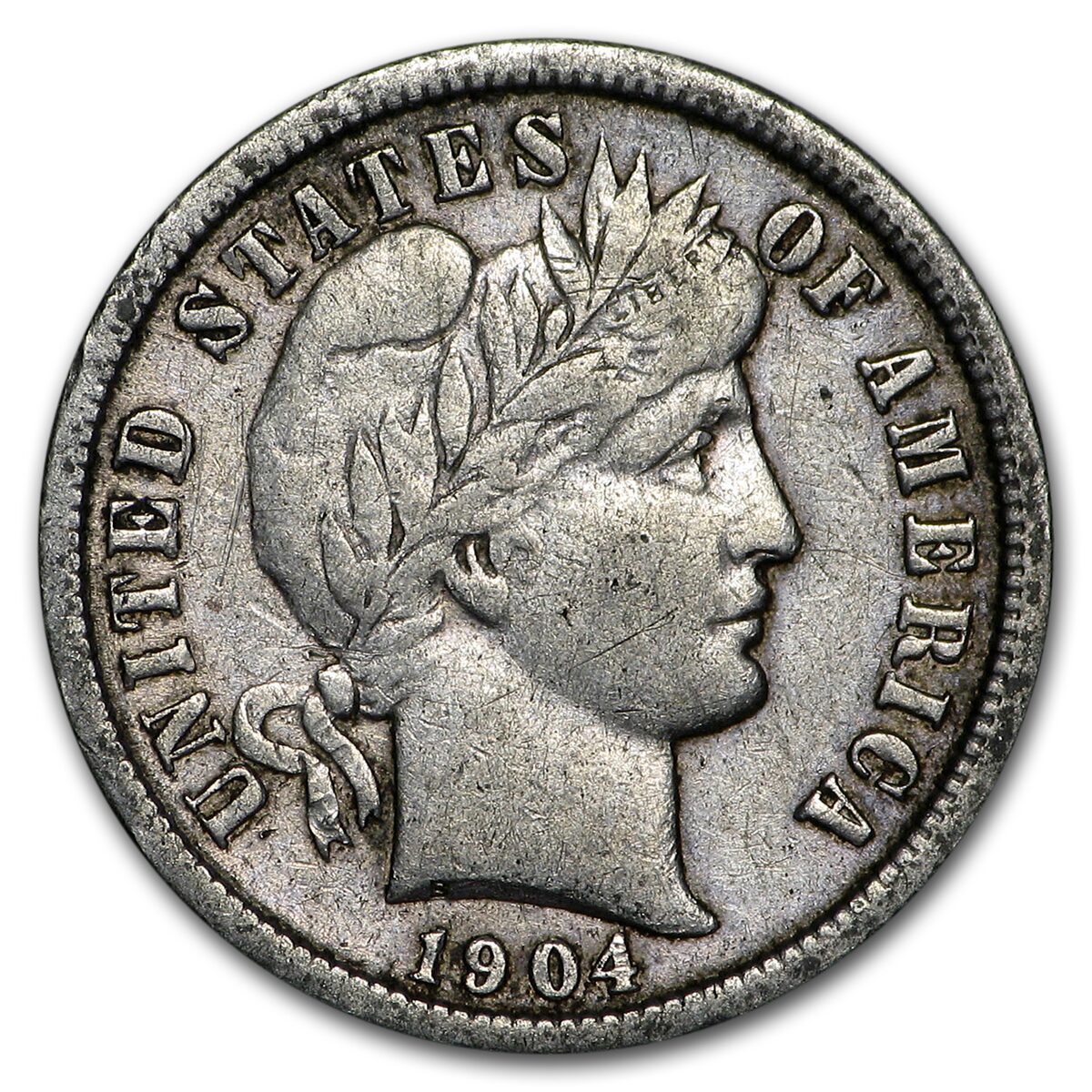 1904 Barber Dime XF