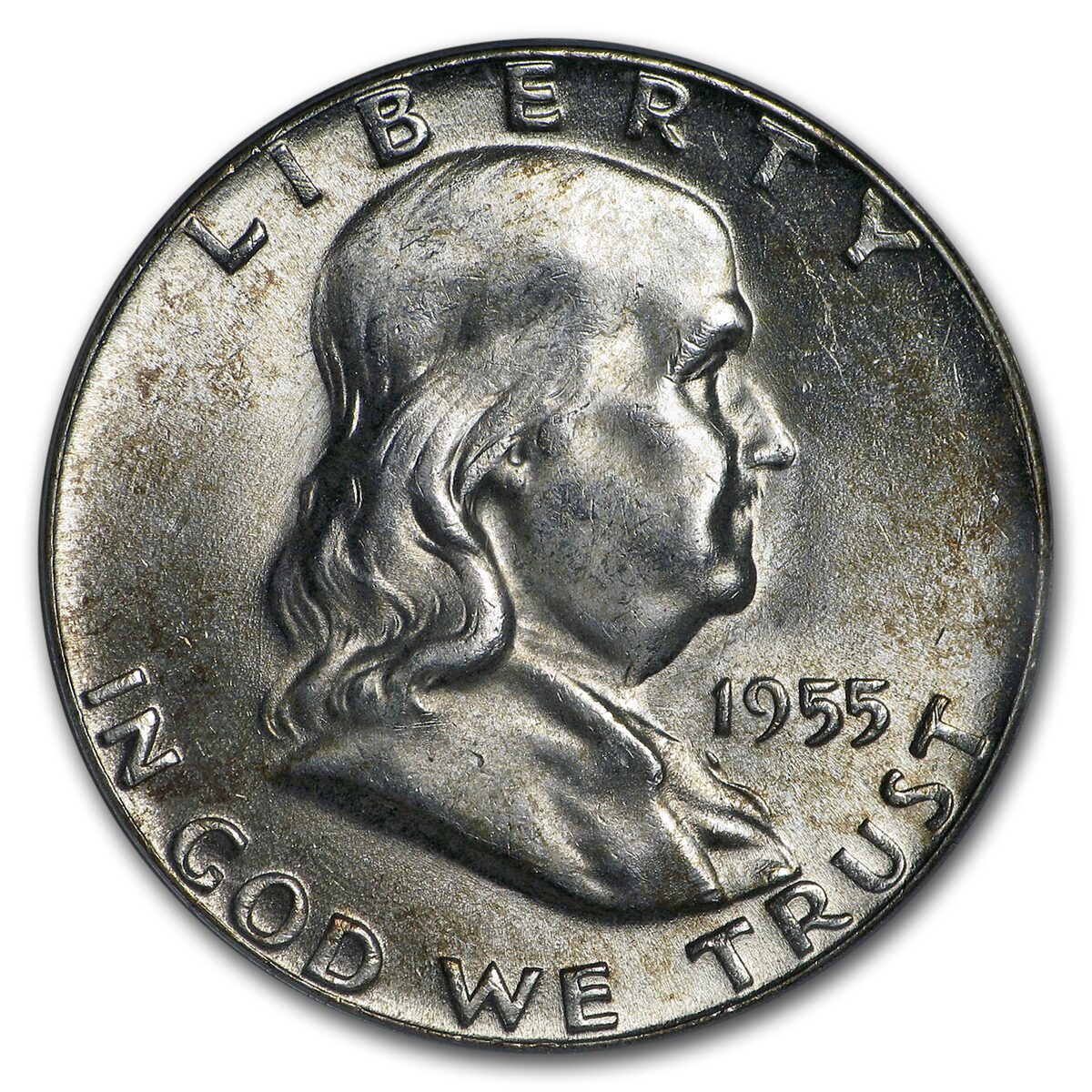 1955 Franklin Half Dollar MS-64 PCGS
