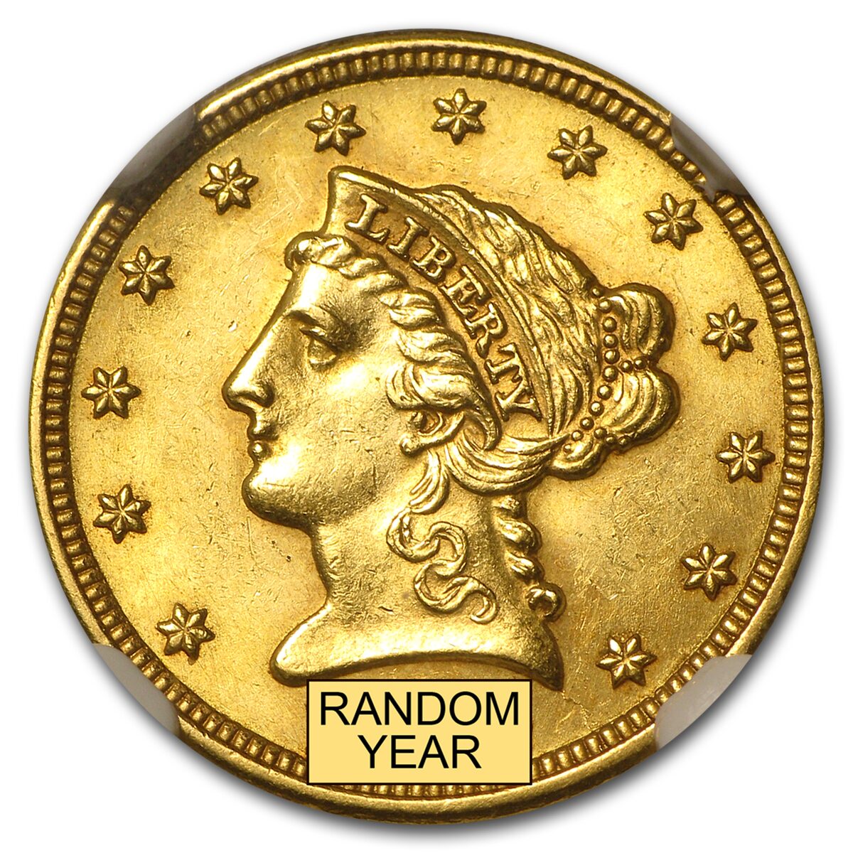 $2.50 Liberty Gold Quarter Eagle MS-62 NGC/PCGS