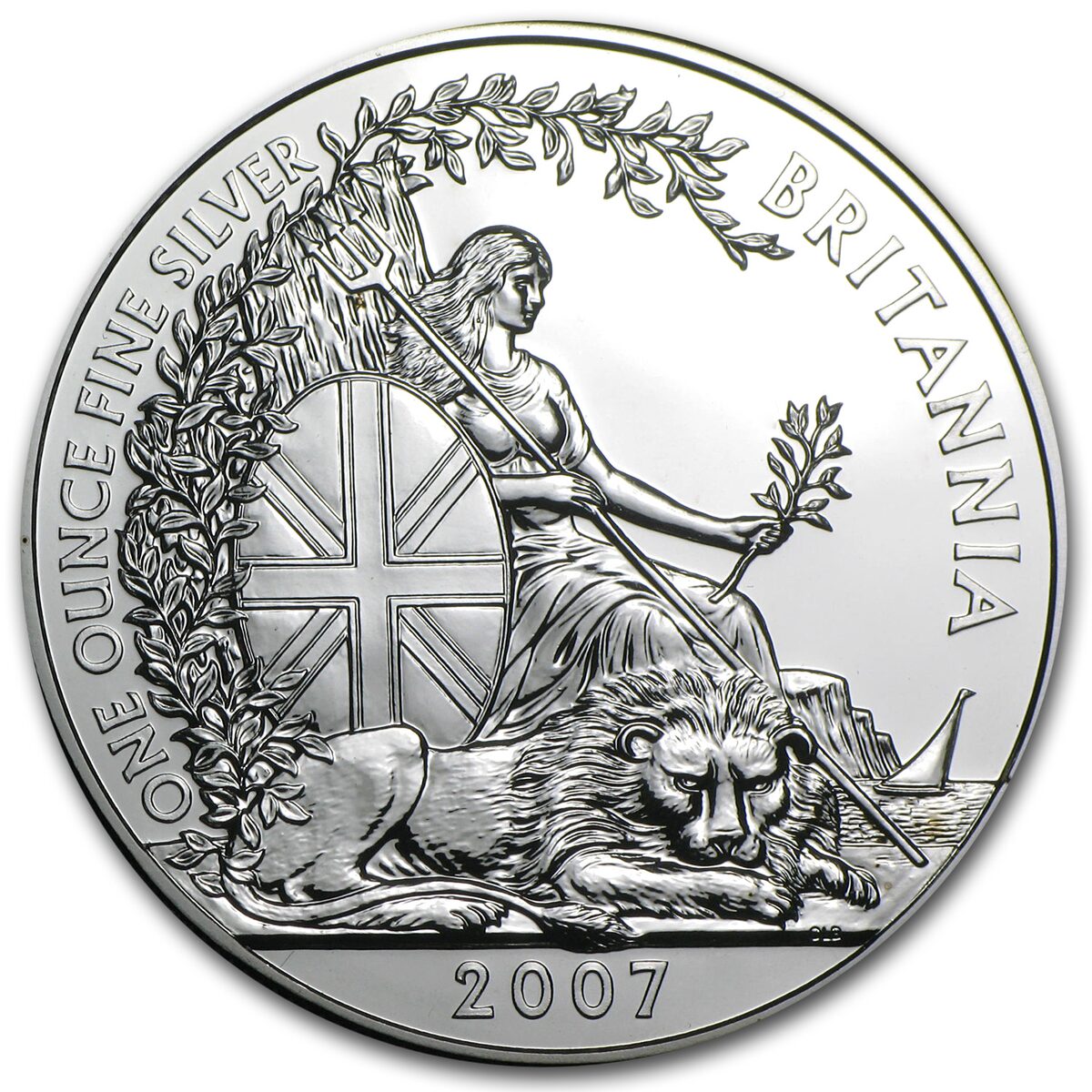 2007 Great Britain 1 oz Silver Britannia BU