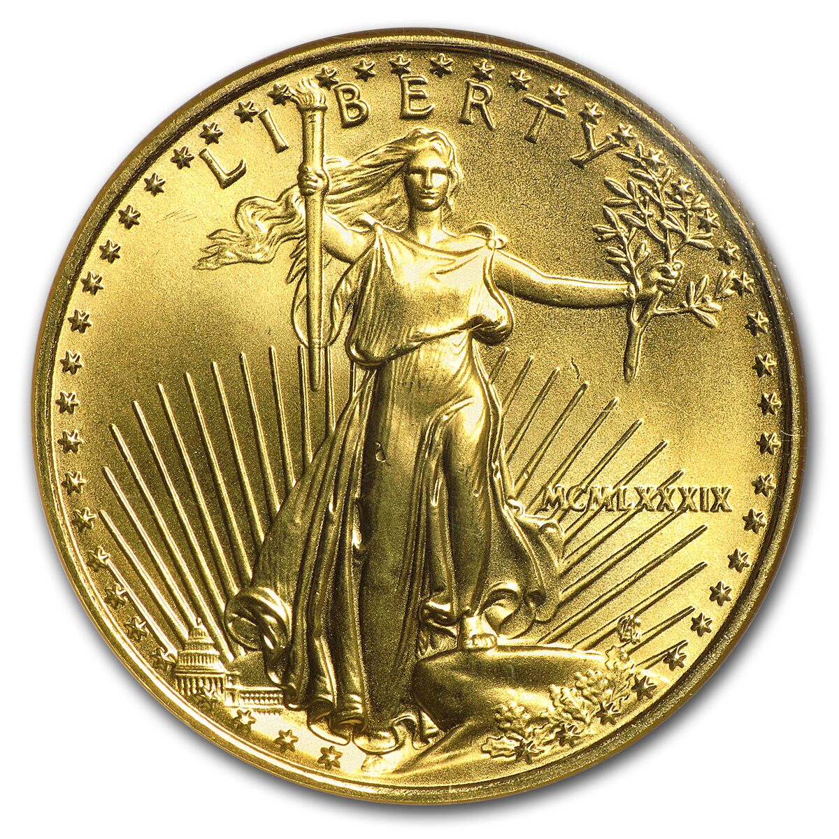 1989 1/2 oz American Gold Eagle MS-69 NGC