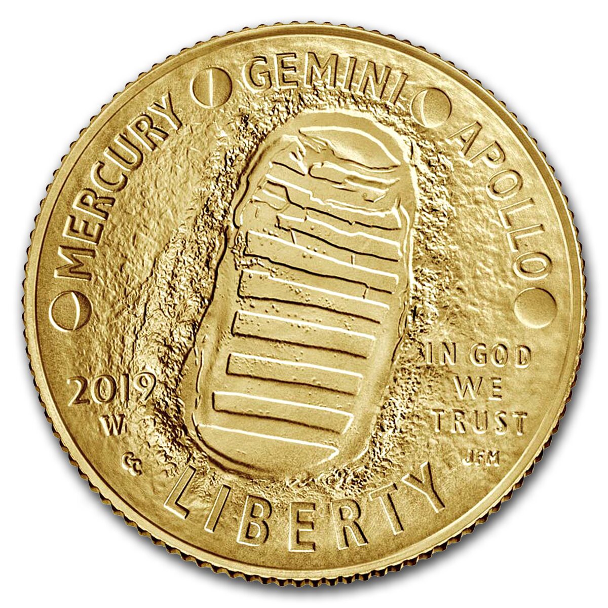 2019-W Gold $5 Apollo 11 50th Anniversary BU (Box & COA)