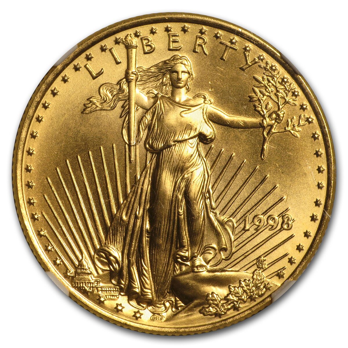 1998 1/2 oz American Gold Eagle MS-69 NGC