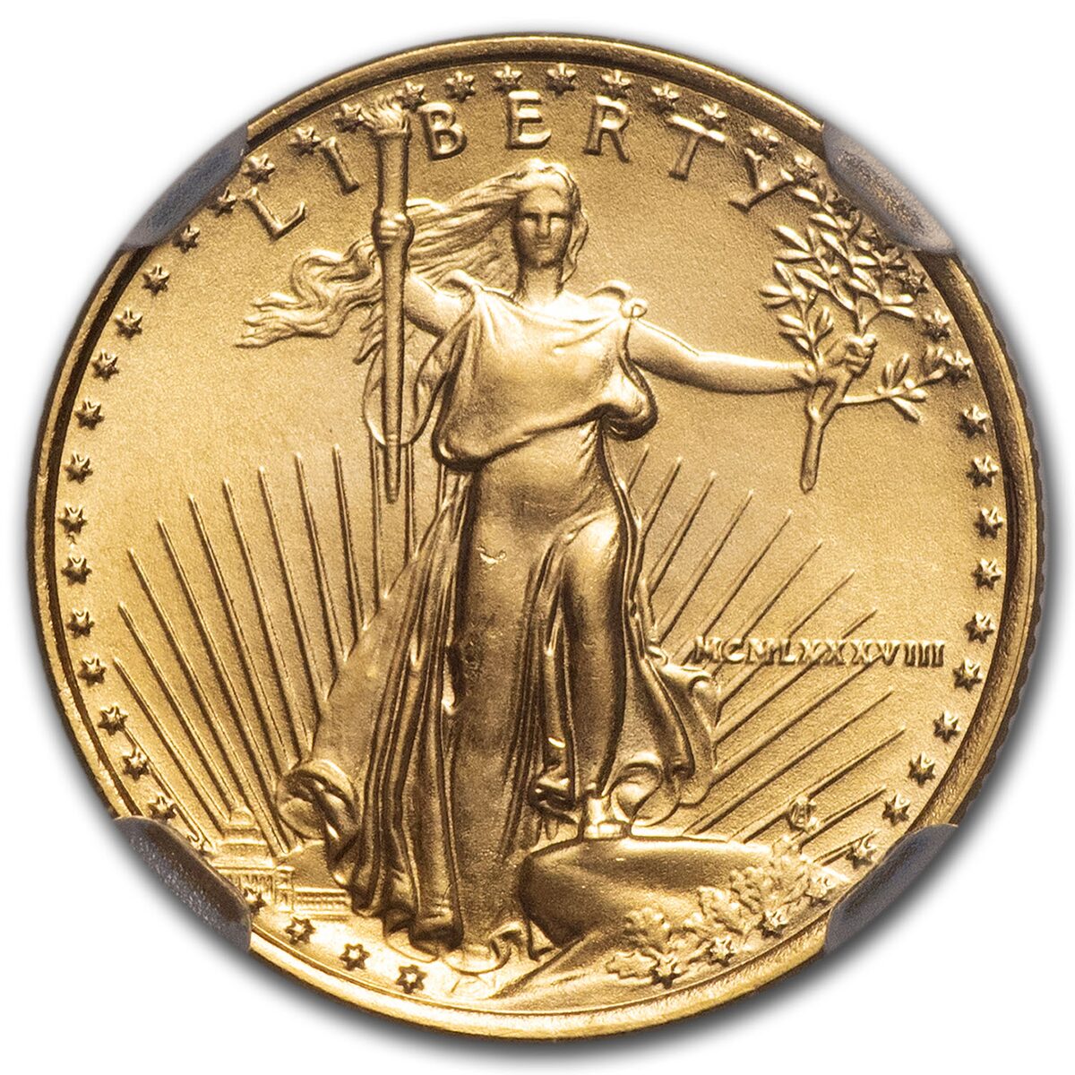 1988 1/10 oz American Gold Eagle MS-69 NGC