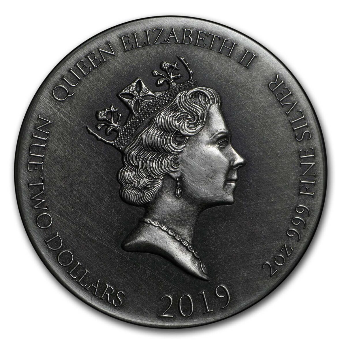 2019 2 oz Silver Coin - Biblical Series (Samson Slays the Lion)