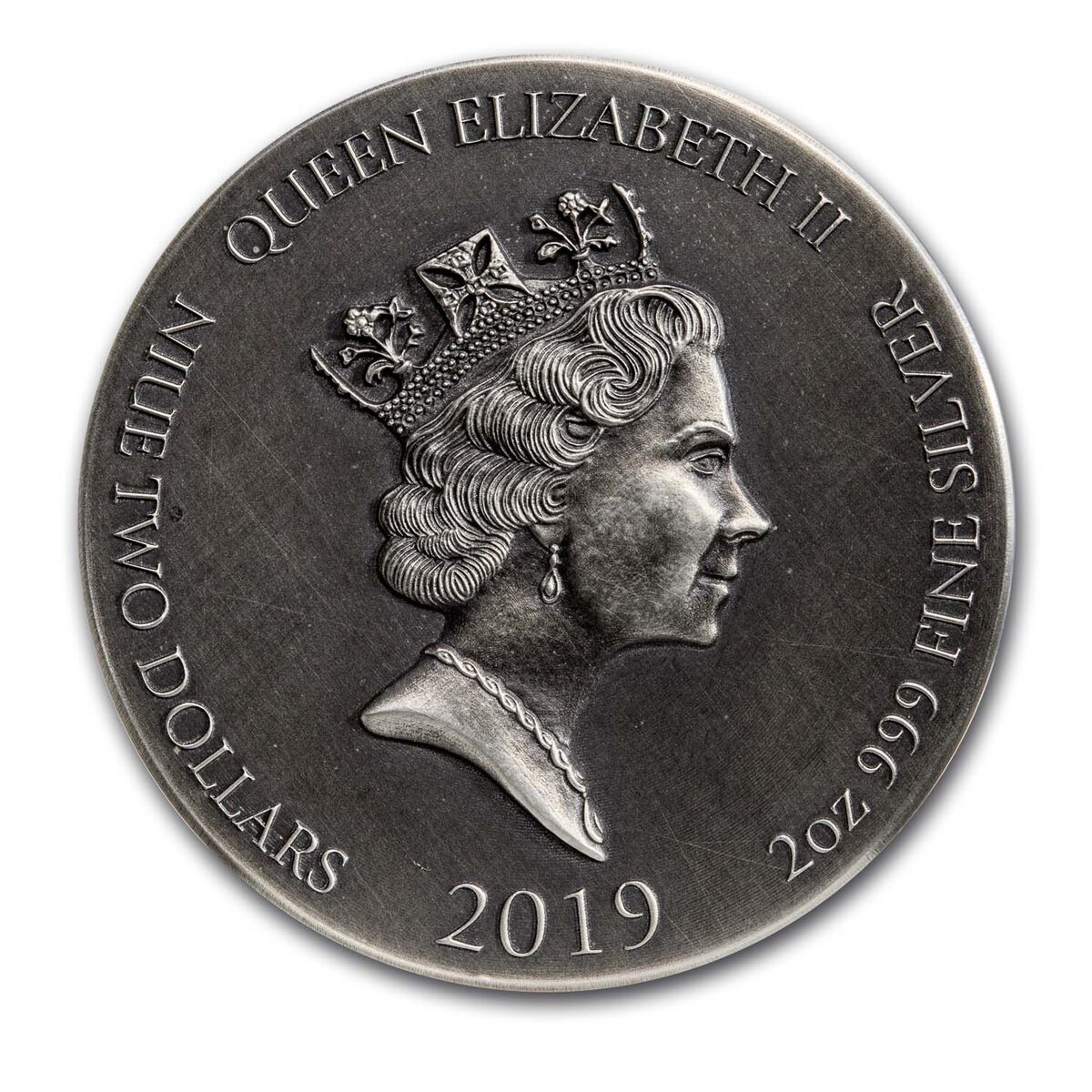 2019 2 oz Silver Coin - Biblical Series (Crown of Thorns)