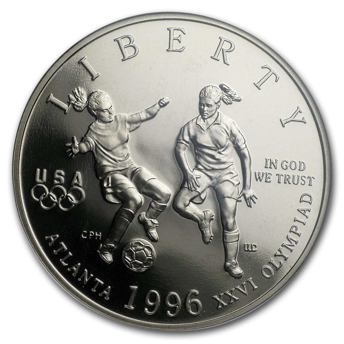 1996-S Olympic Soccer 1/2 Dollar Clad Commem PF-69 NGC