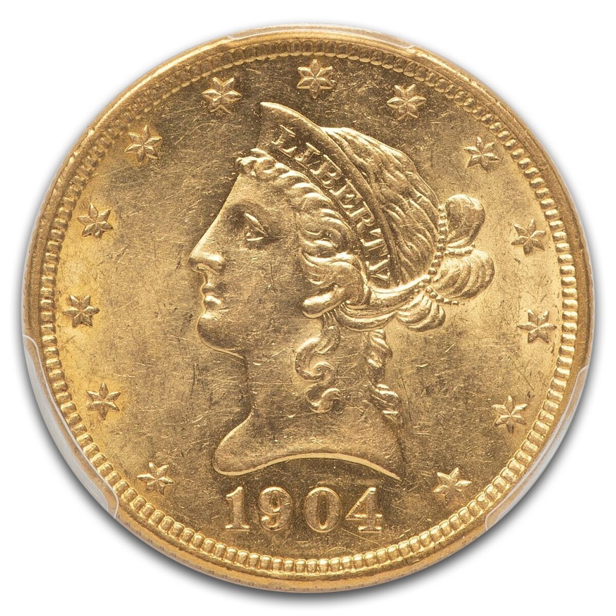 1904-O $10 Liberty Gold Eagle AU-58 PCGS