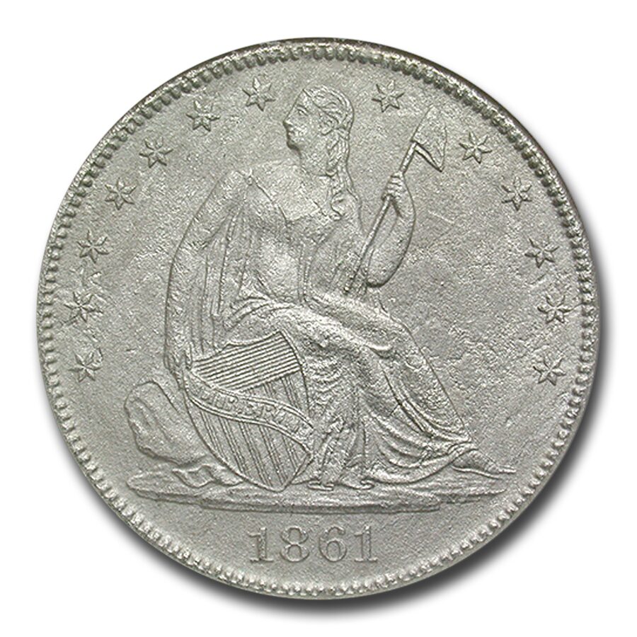 1861-O Liberty Seated Half NGC (SS-Republic, Louisiana Issue)