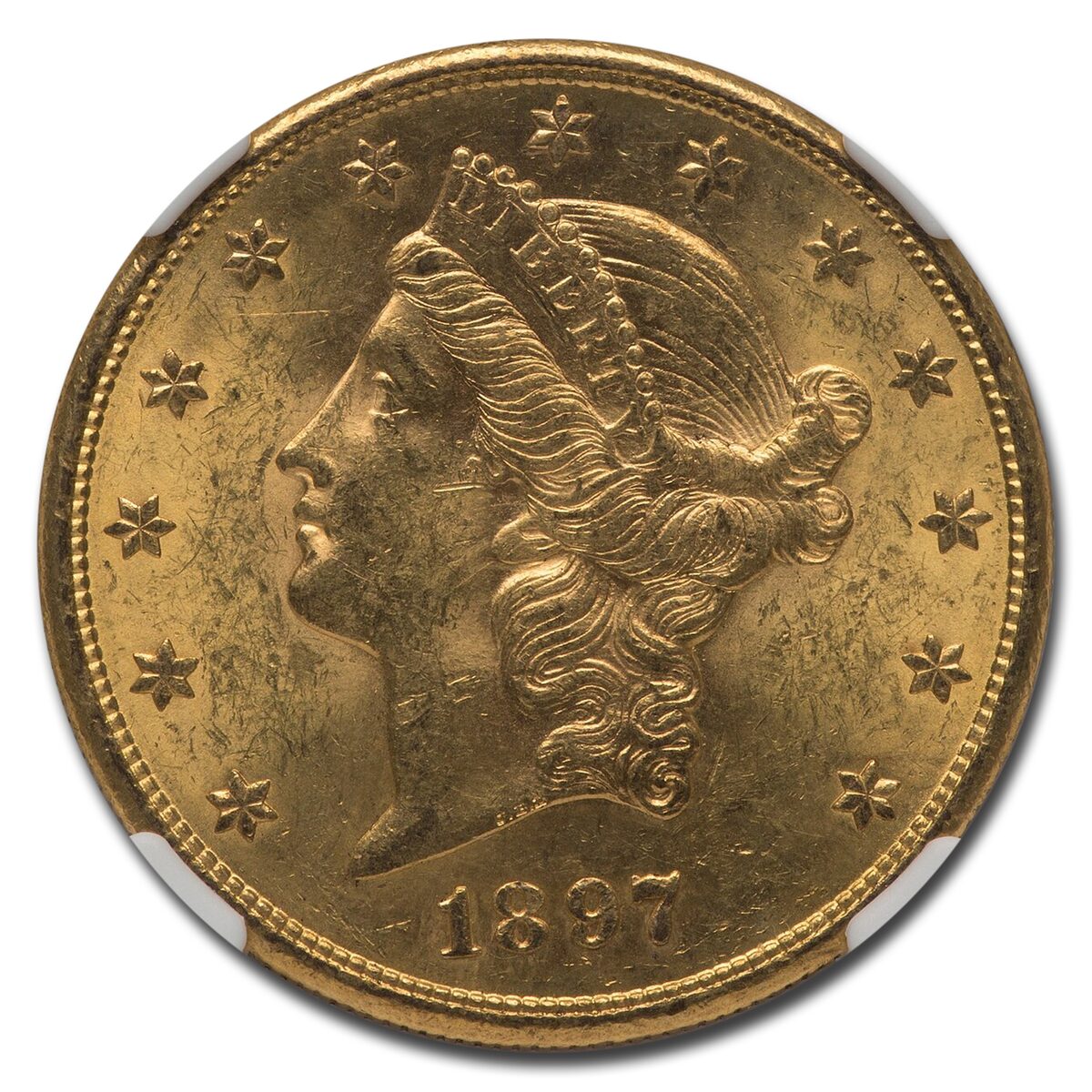 1897-S $20 Liberty Gold Double Eagle MS-62 NGC