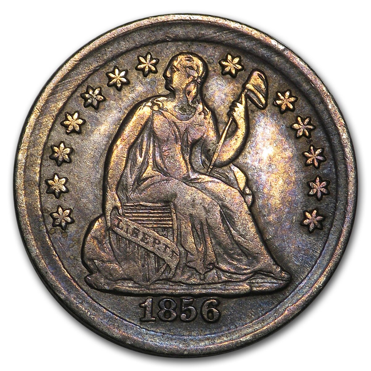 1856 Liberty Seated Half Dime XF