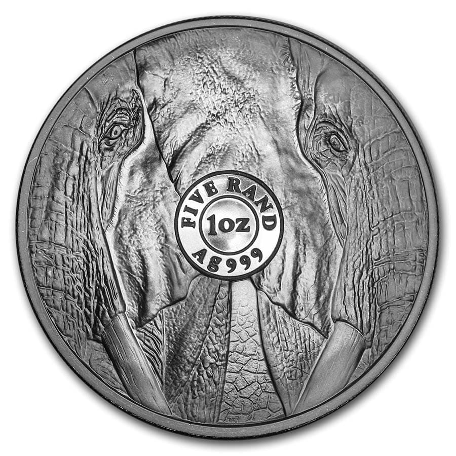 2019 South Africa 1 oz Silver Big Five Elephant BU