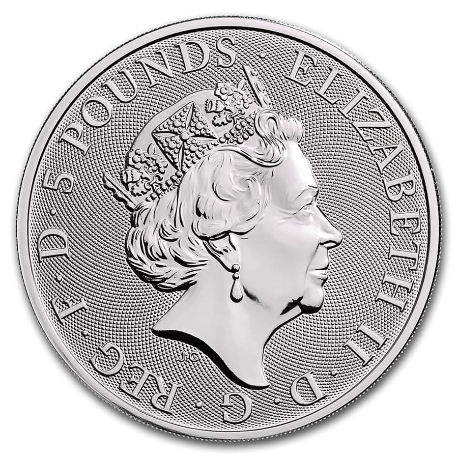2019 Great Britain 2 oz Silver Queen's Beasts The Yale
