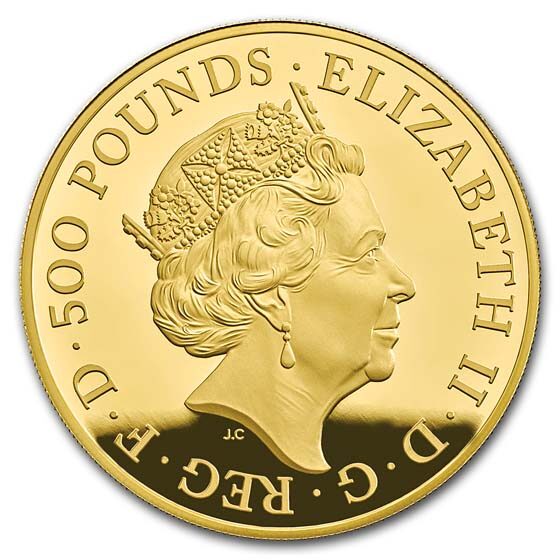 2019 GB Proof 5 oz Gold Queen's Beasts Yale (Box & COA)