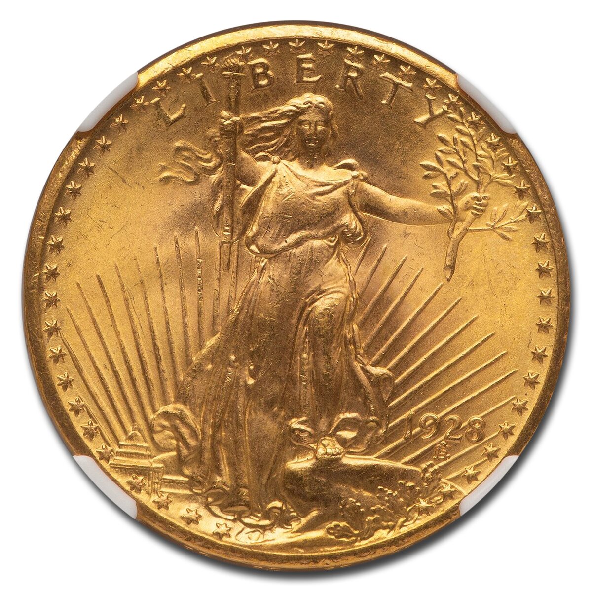1928 $20 St Gaudens Gold Double Eagle MS-66+ NGC