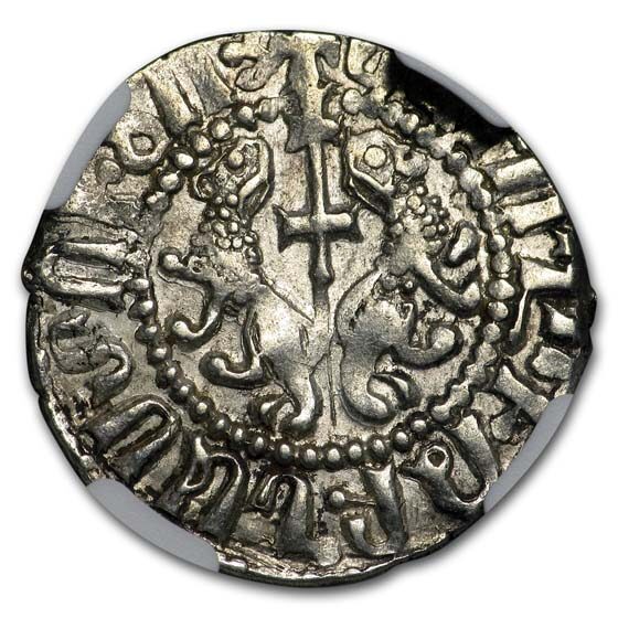 Kingdom of Armenia AR Tram Levon I (1198-1219 AD) XF NGC