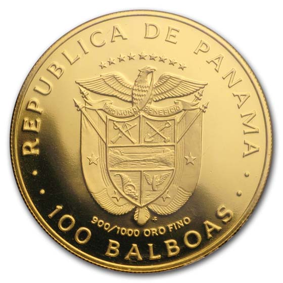 Panama Proof Gold 100 Balboas (1975-1977)