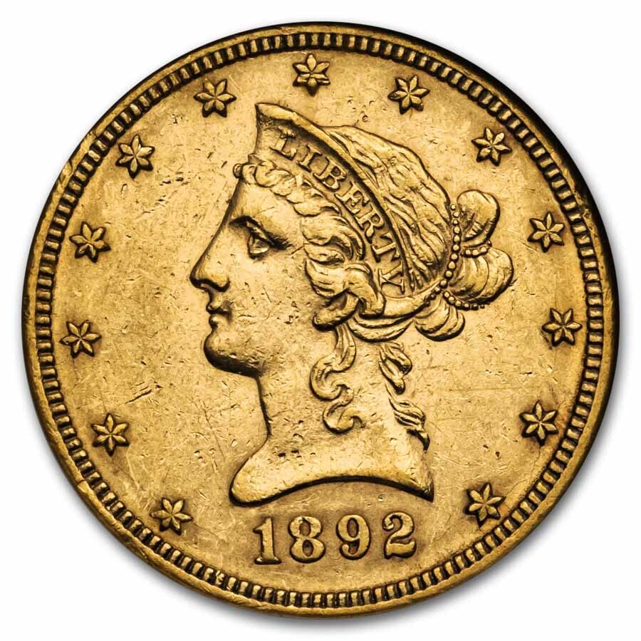1892-CC $10 Liberty Gold Eagle AU-55 NGC