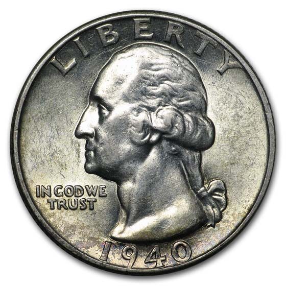 1940-D Washington Quarter AU