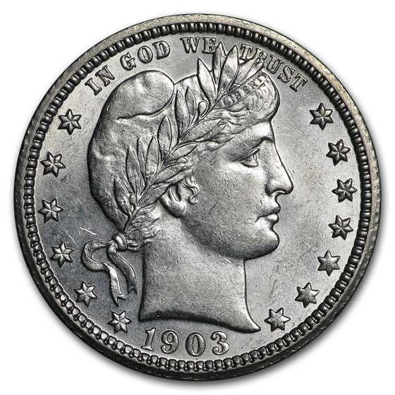 1903 Barber Quarter AU