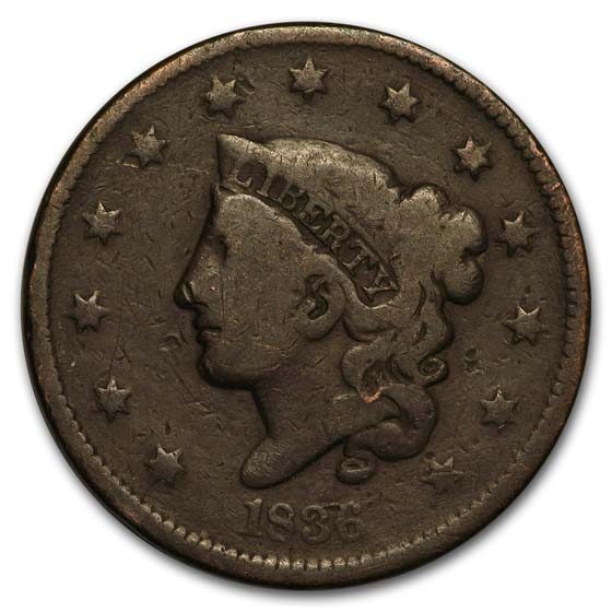 1836 Large Cent VG