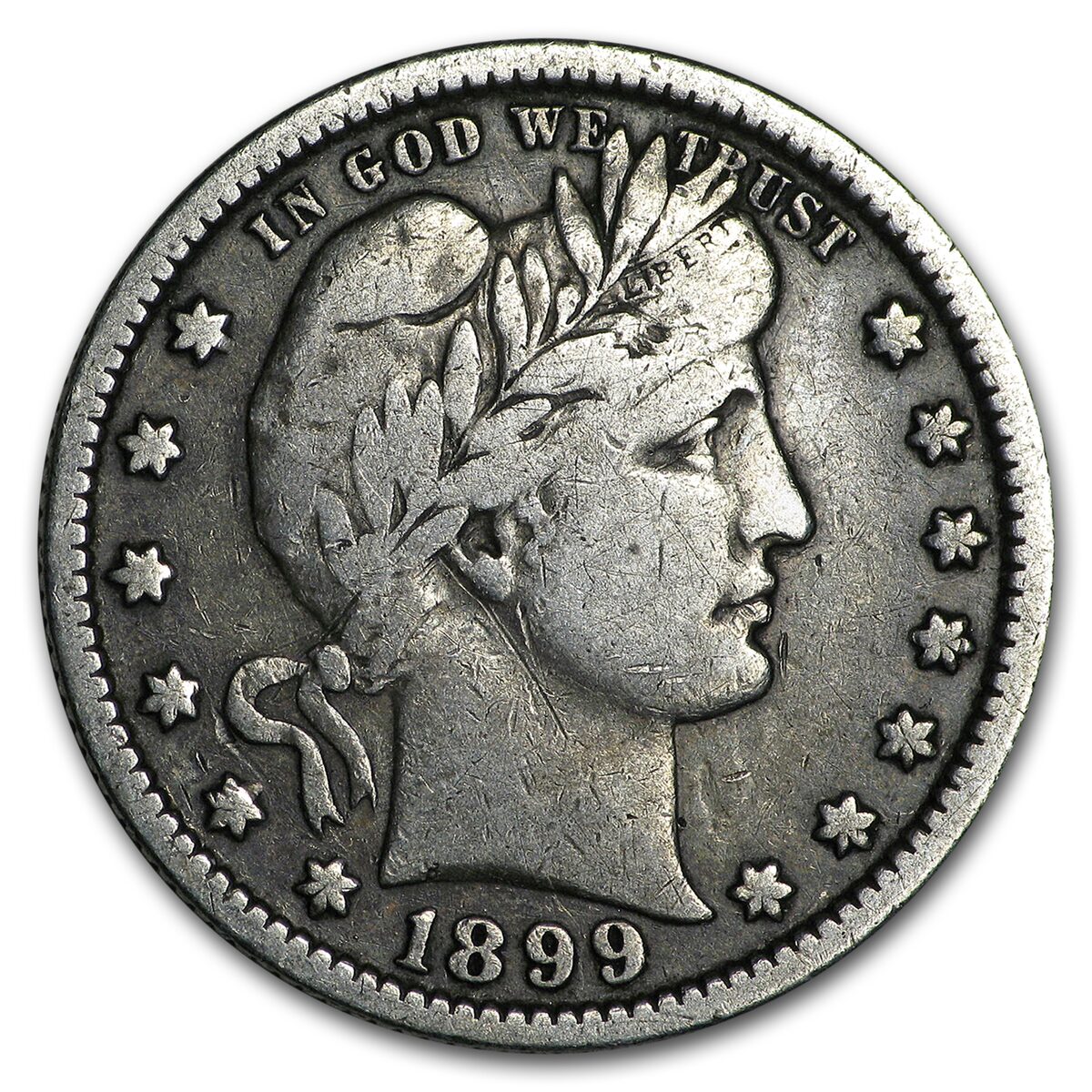1899 Barber Quarter VF