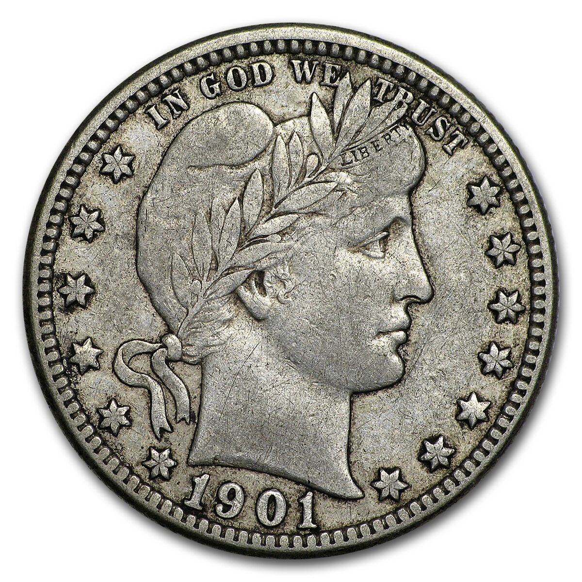 1901-O Barber Quarter VF