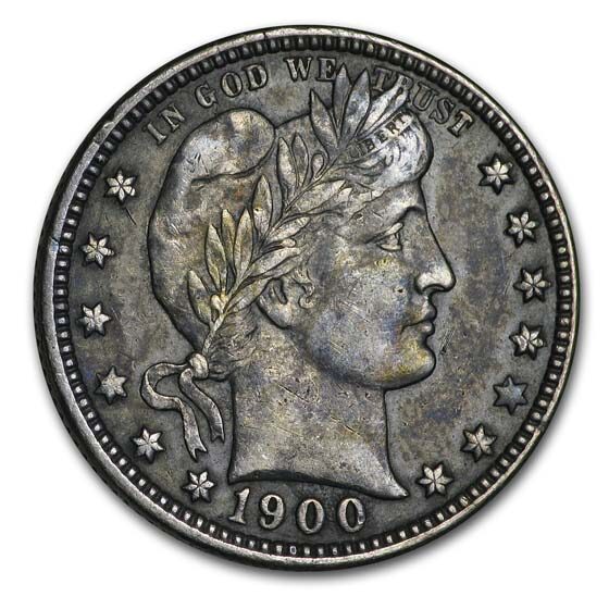 1900-O Barber Quarter XF