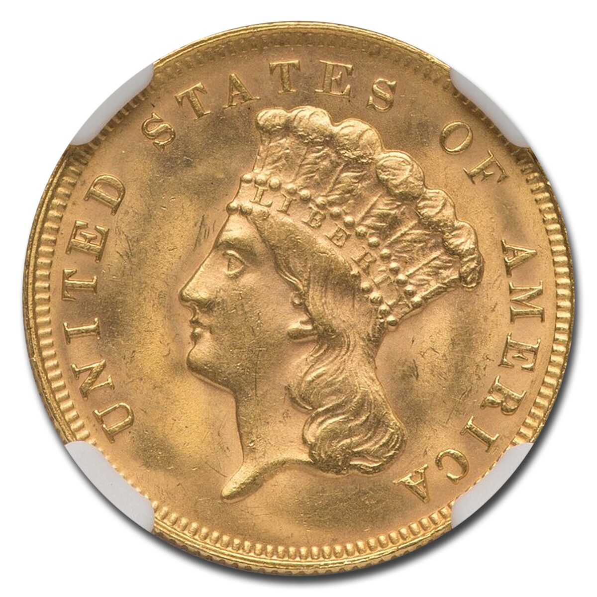 1878 $3 Gold Princess MS-65 NGC