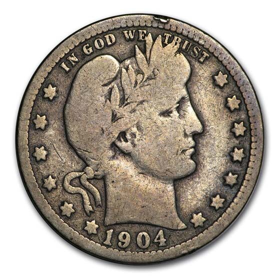 1904-O Barber Quarter VG