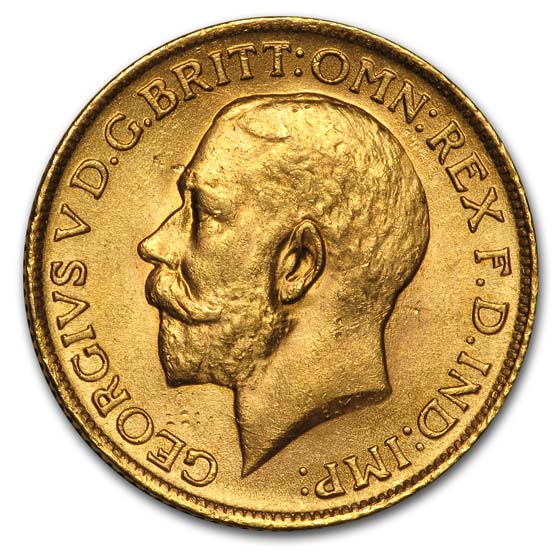 1914 Great Britain Gold Sovereign George V BU
