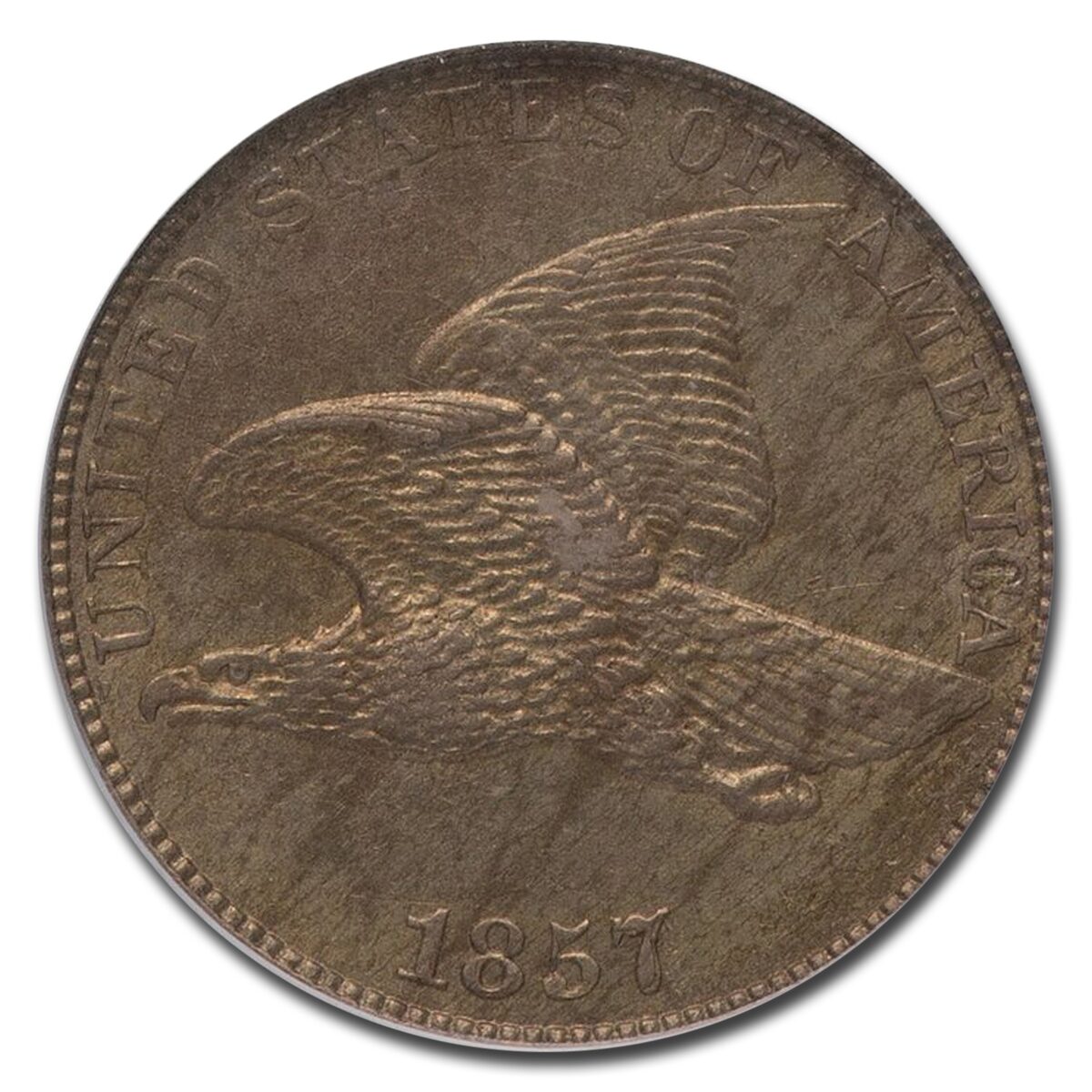 1857 Flying Eagle Cent AU-58 PCGS