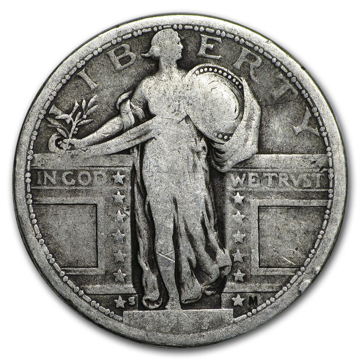 1917-S Standing Liberty Quarter Type-I Good