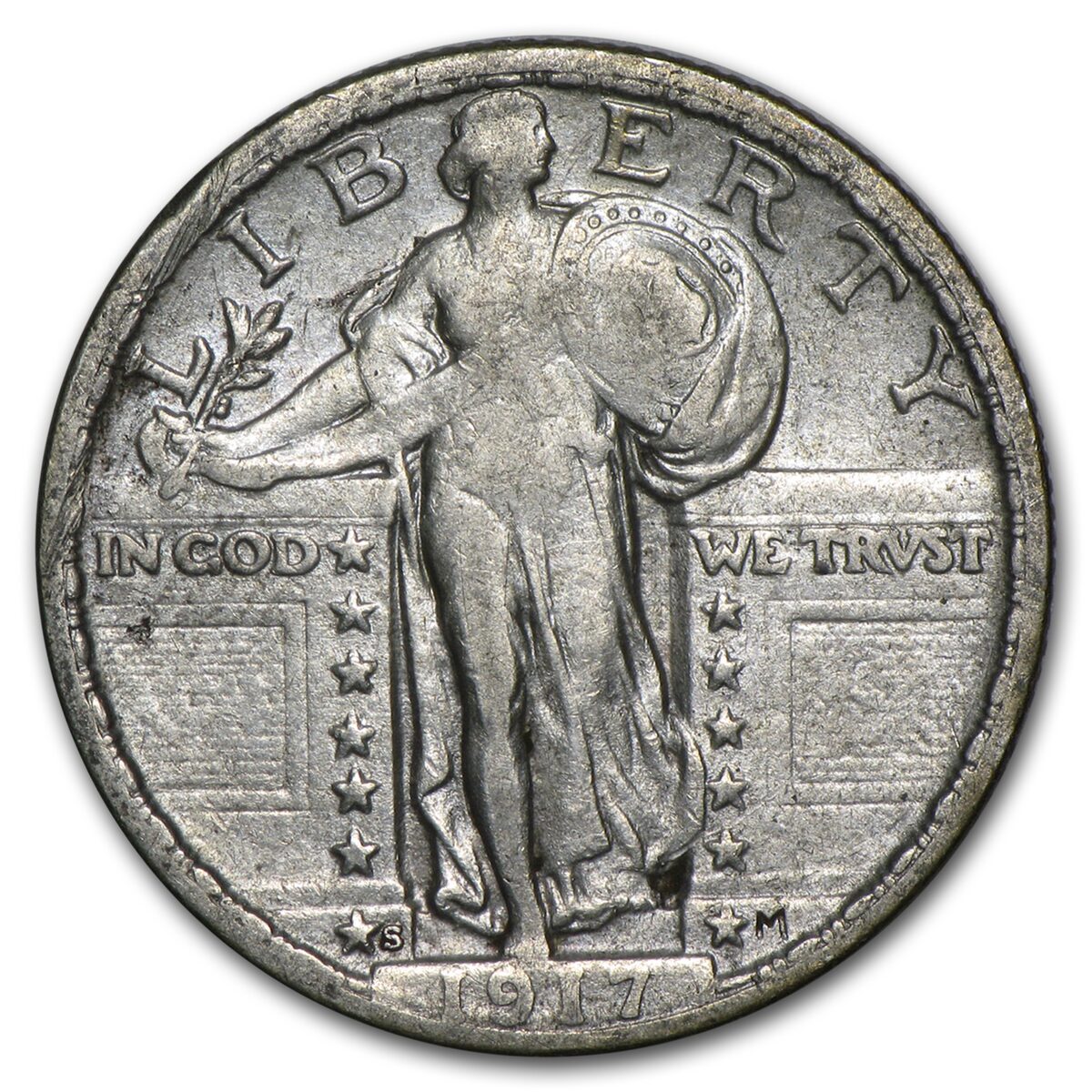 1917-S Standing Liberty Quarter Type-II VF