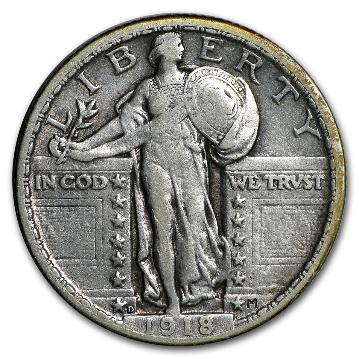 1918-D Standing Liberty Quarter VF