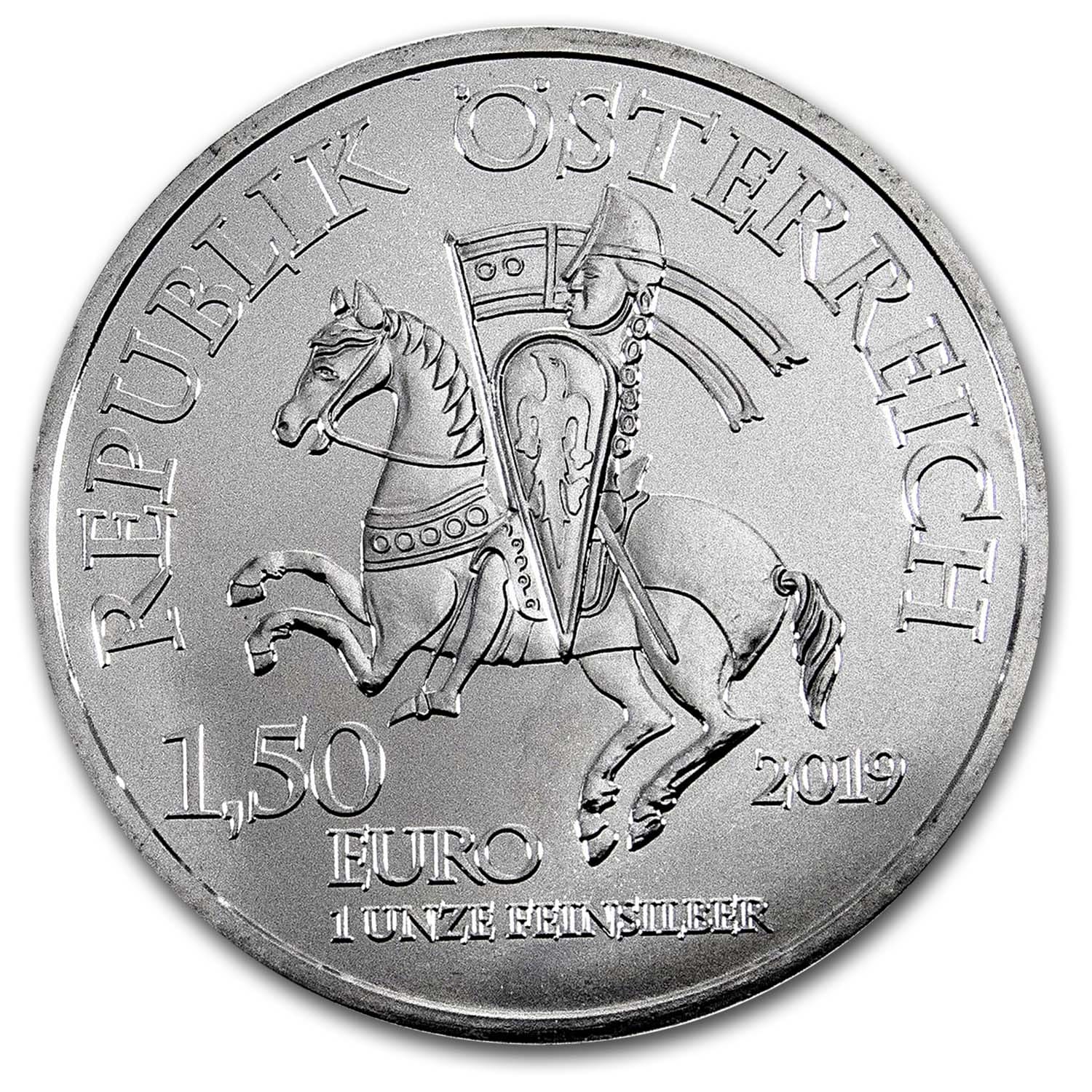 2019 Austria 1 oz Silver 825th Anniversary Robin Hood BU