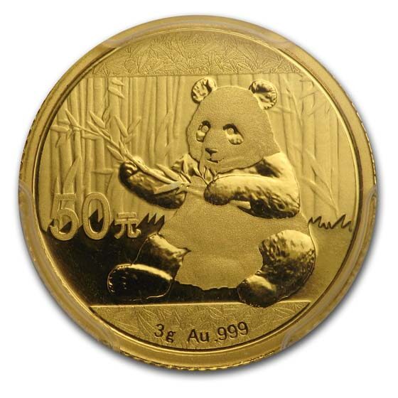 2017 China 3 gram Gold Panda MS-69 PCGS (FirstStrike®)
