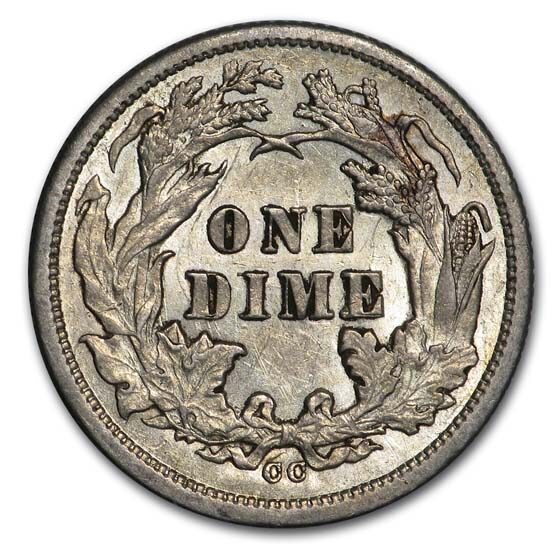 1877-CC Liberty Seated Dime AU