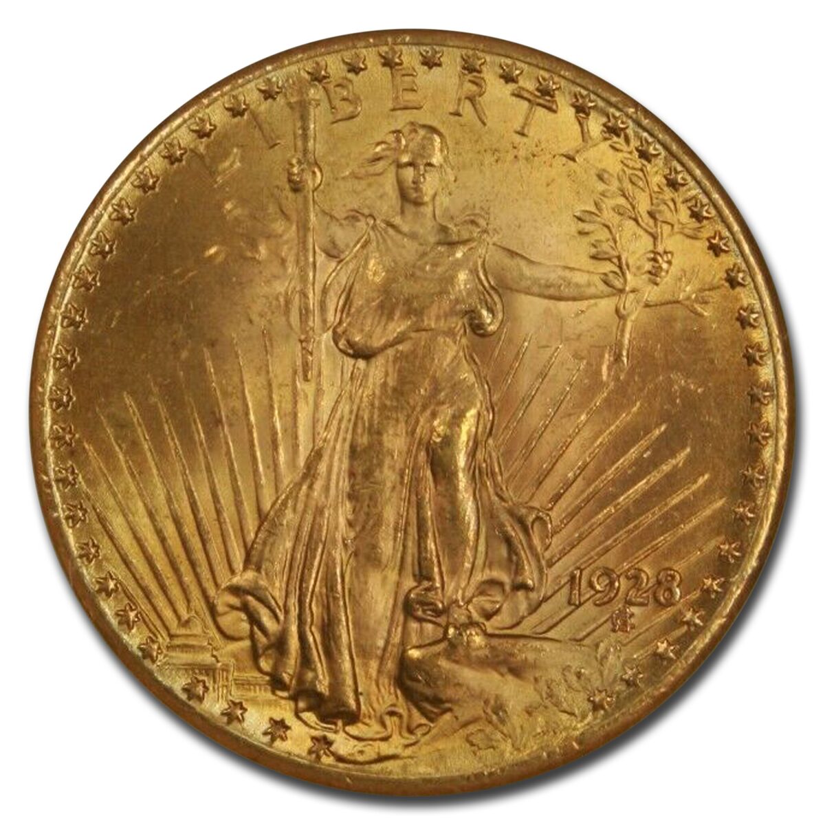 1928 $20 St Gaudens Gold Double Eagle MS-64 NGC CAC