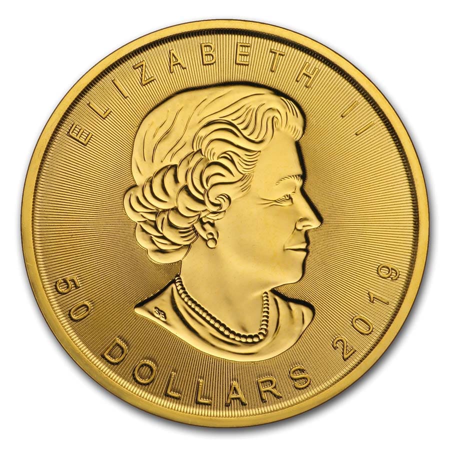2019 Canada 1 oz Gold Incuse Maple Leaf BU