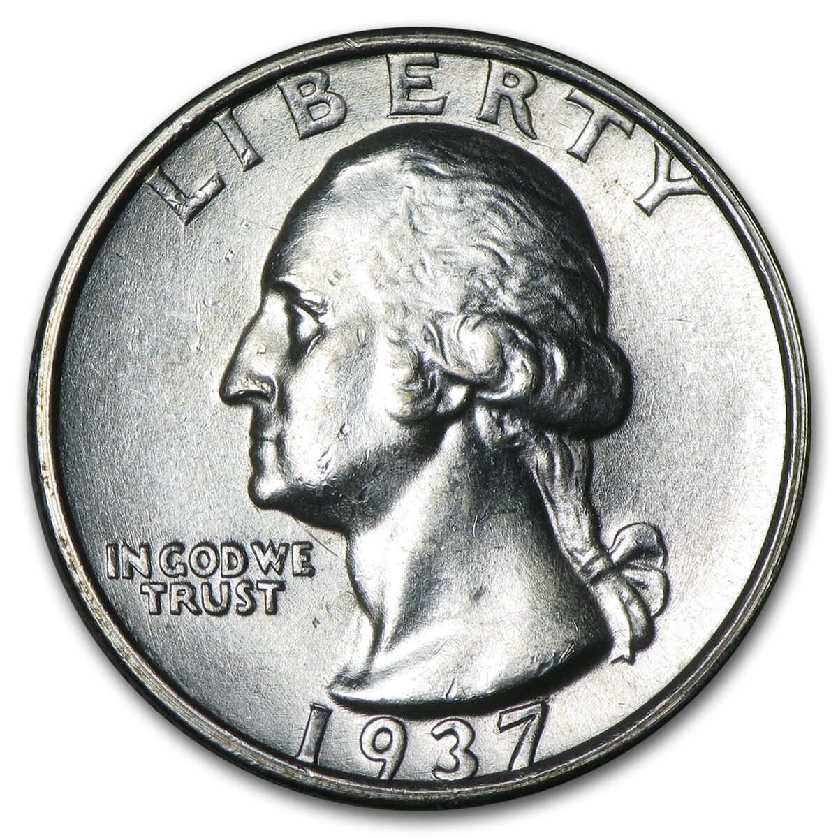 1937-S Washington Quarter AU