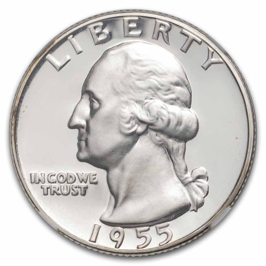 1955 Washington Quarter PF-69 Cameo NGC