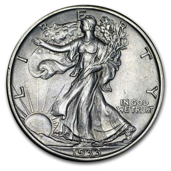 1933-S Walking Liberty Half Dollar BU