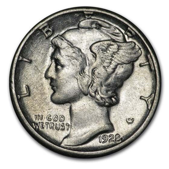 1928-S Mercury Dime AU