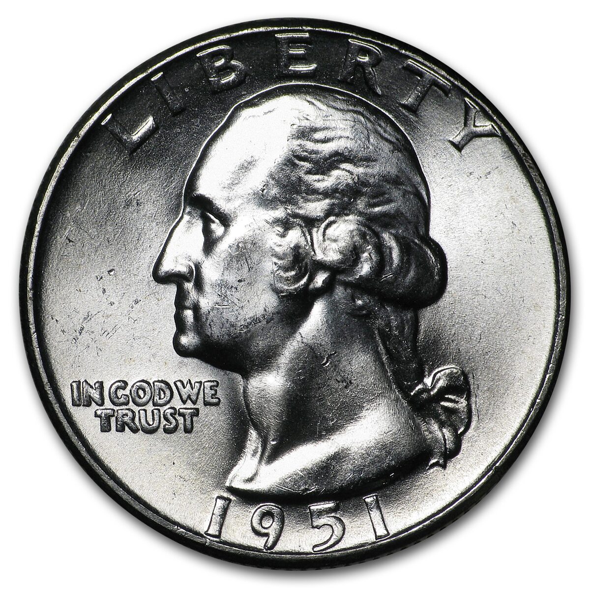 1951 Washington Quarter BU