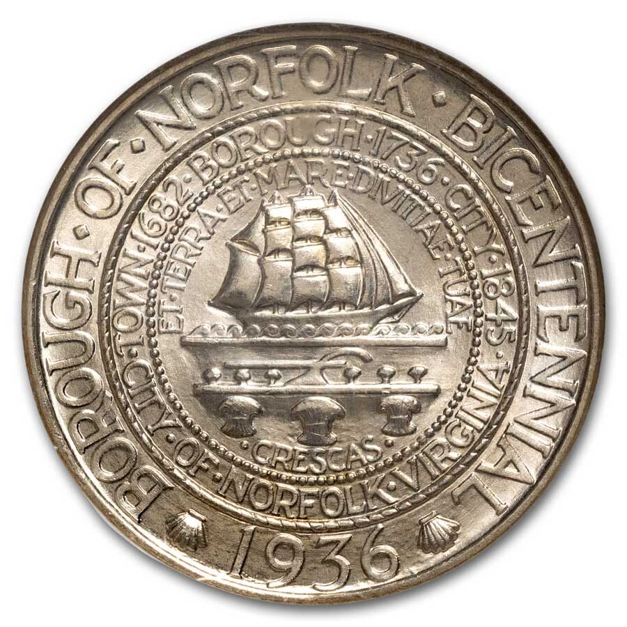 1936 Norfolk Half Dollar MS-65 NGC